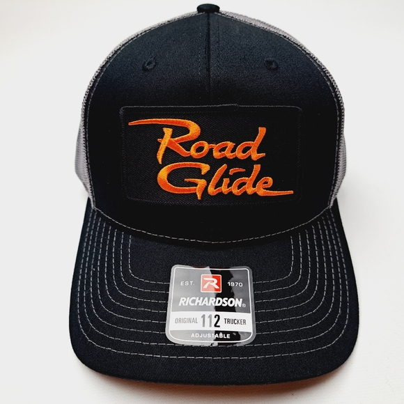 Road Glide Harley Richardson 112 Trucker Embroidered Patch Mesh Snapback Ca… - Picture 2 of 4
